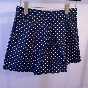 NWT WeWoreWhat blue and white polka dot shorts